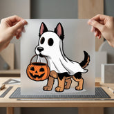 Ghost Dog Halloween Spooky Halloween Ready to Press DTF Transfer for Dtf