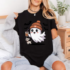 Ghost Pumpkin Spice Spooky Halloween Autumn Ready to Press DTF Transfer for Dtf