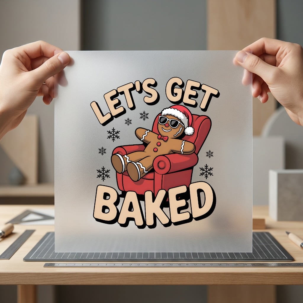 Gingerbread Man Baked Funny Christmas Funny Ready to Press DTF Transfer for Dtf