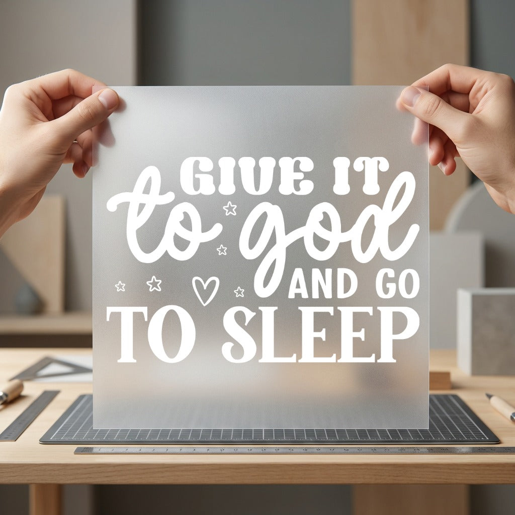 Give God Sleep Faith Christian Faith Ready to Press DTF Transfer for Dtf