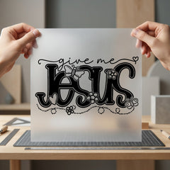Give Jesus Inspirational Diy Christian Faith Ready to Press DTF Transfer for Dtf