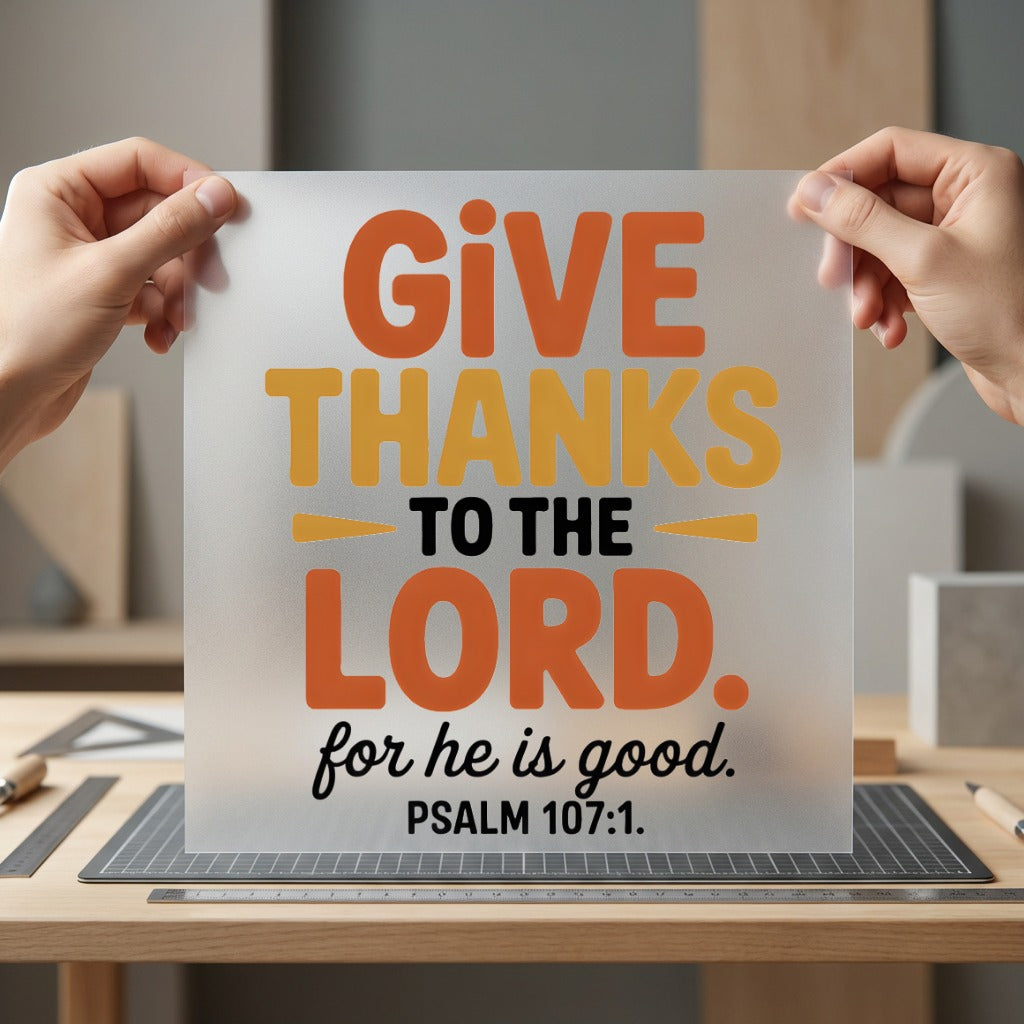 Give Thanks Lord Faith-based Christian Faith Ready to Press DTF Transfer for Dtf