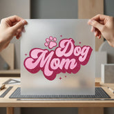 Glitter Dog Mom Retro Mom Dad Ready to Press DTF Transfer for Dtf