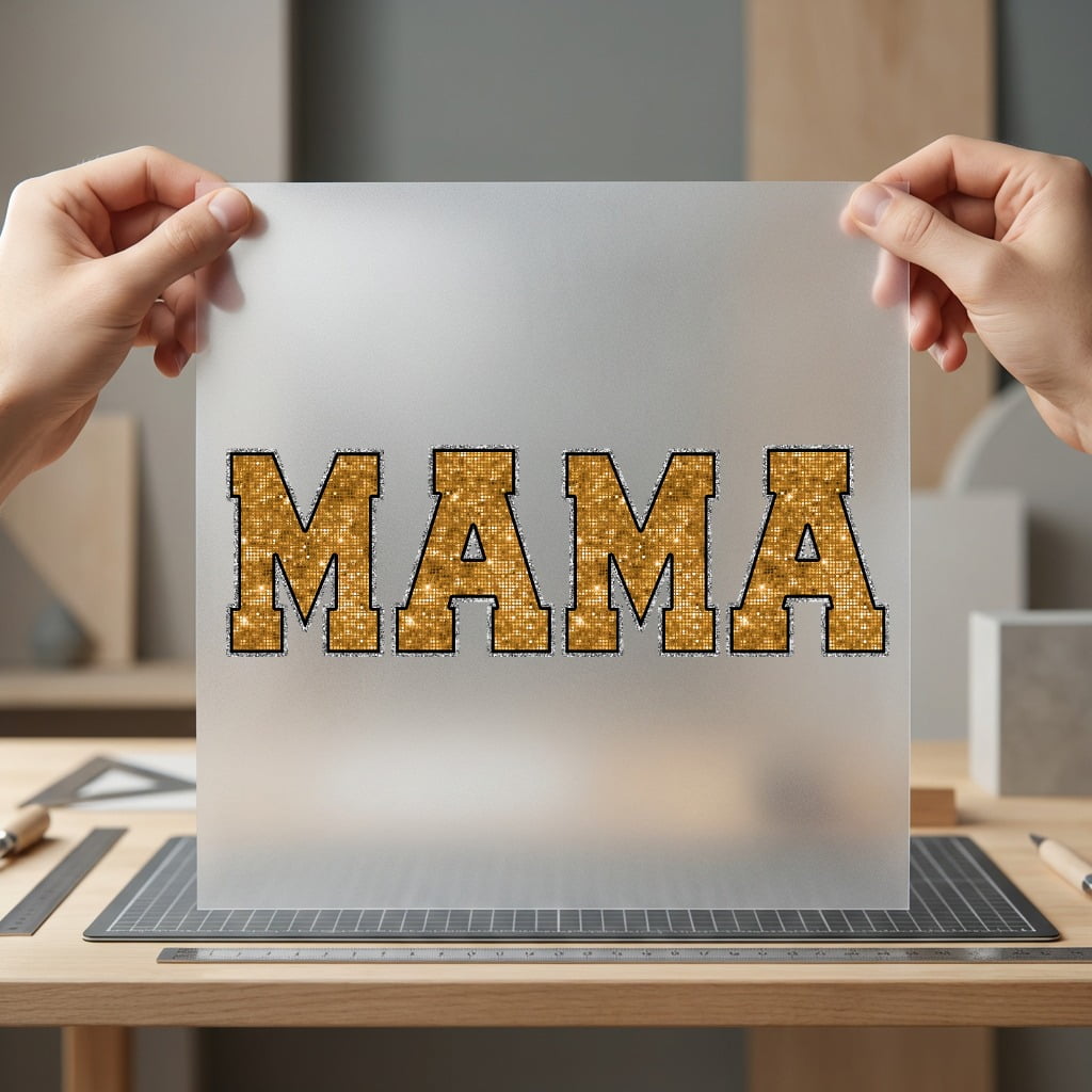 Glitter Gold Mama Cheer Mom Ready to Press DTF Transfer for Dtf