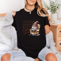 Gnome Coffee Quote Lover Funny Sarcastic Ready to Press DTF Transfer for Dtf