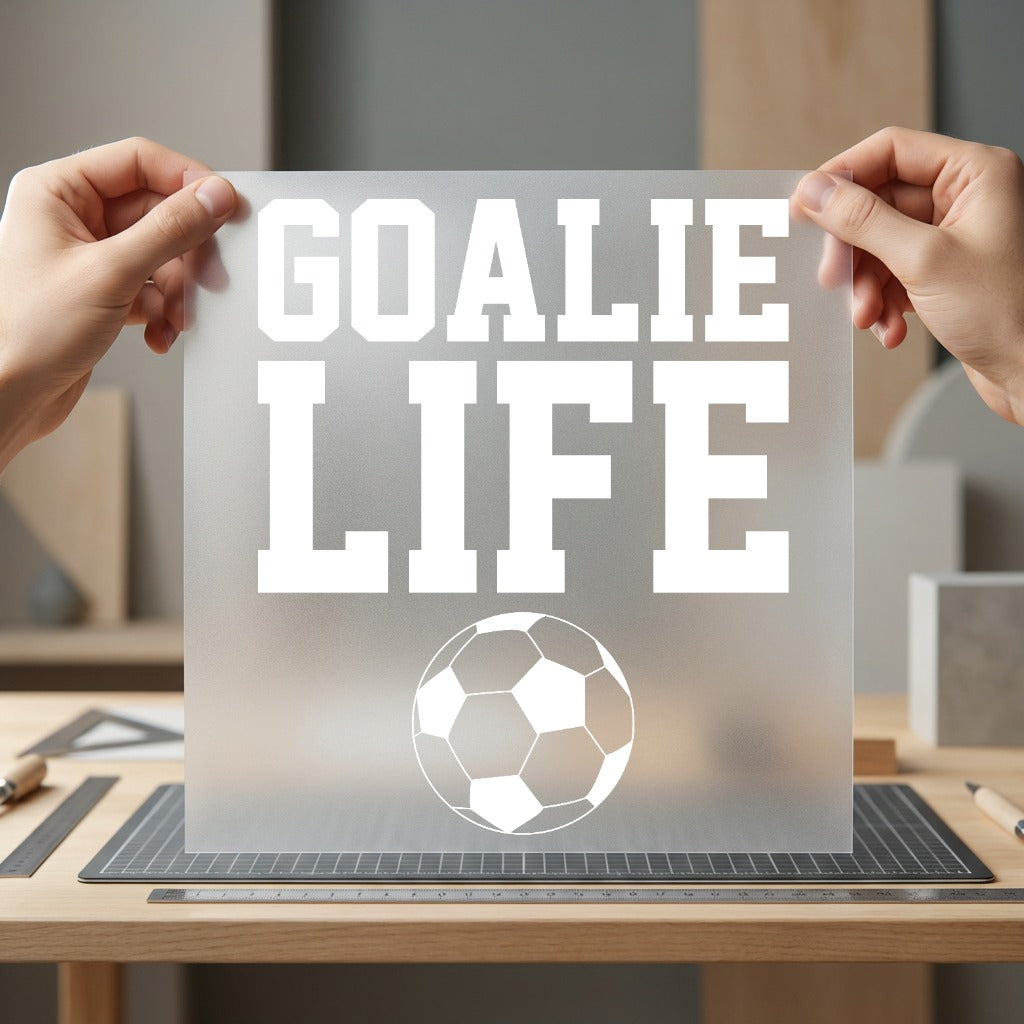 Goalie Life Soccer Ball Mom Dad Ready to Press DTF Transfer for Dtf