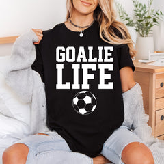 Goalie Life Soccer Ball Mom Dad Ready to Press DTF Transfer for Dtf