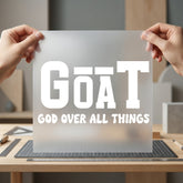 Goat God Over All Christian Faith Ready to Press DTF Transfer for Dtf