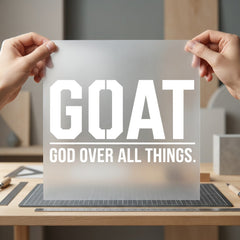 Goat God Over All Christian Faith Ready to Press DTF Transfer for Dtf