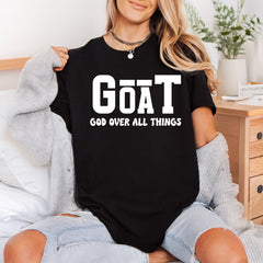Goat God Over All Christian Faith Ready to Press DTF Transfer for Dtf