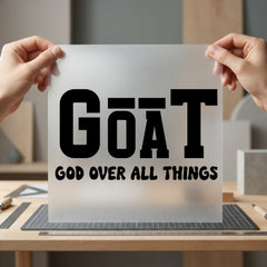 Goat God Over All Christian Faith Ready to Press DTF Transfer for Dtf