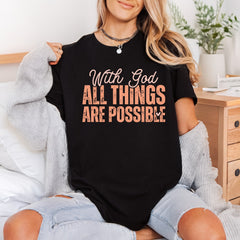 God All Things Possible Christian Faith Ready to Press DTF Transfer for Dtf