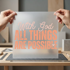 God All Things Possible Christian Faith Ready to Press DTF Transfer for Dtf