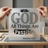God All Things Possible Christian Faith Ready to Press DTF Transfer for Dtf
