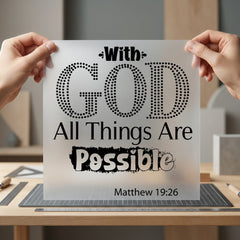 God All Things Possible Christian Faith Ready to Press DTF Transfer for Dtf