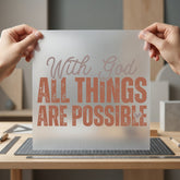 God All Things Possible Christian Faith Ready to Press DTF Transfer for Dtf