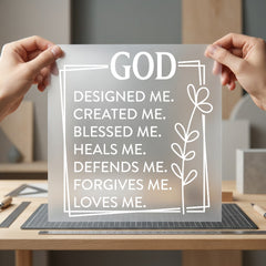 God Designed Scripture Christian Christian Faith Ready to Press DTF Transfer for Dtf