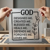 God Designed Scripture Christian Christian Faith Ready to Press DTF Transfer for Dtf