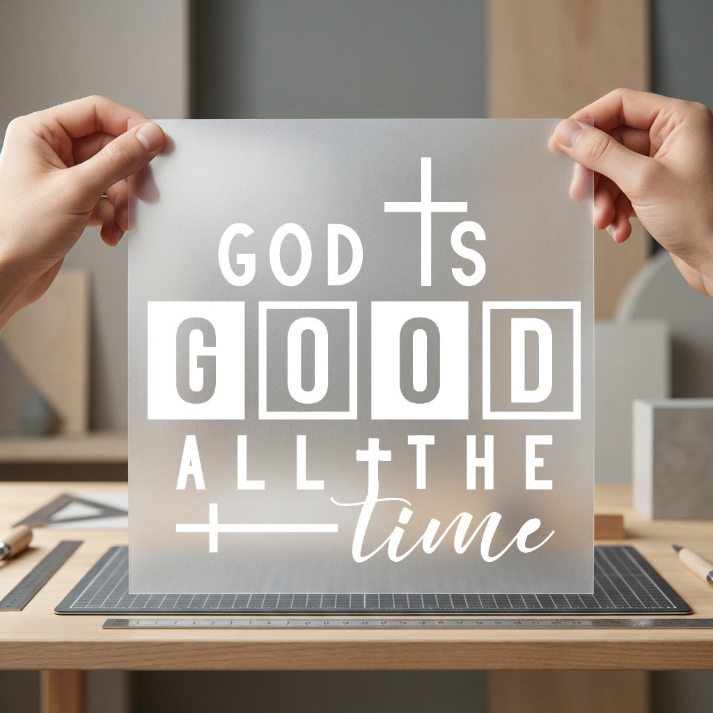 God Good All Time Christian Faith Ready to Press DTF Transfer for Dtf