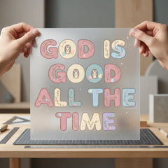 God Good All Time Christian Faith Ready to Press DTF Transfer for Dtf