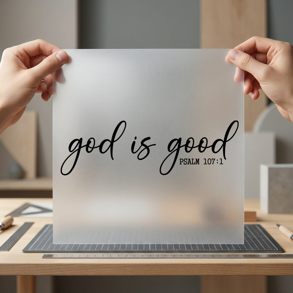 God Good Psalm Script Christian Faith Ready to Press DTF Transfer for Dtf