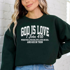 God Is Love 1 John 4:16 | Scripture & Grace Sweatshirt - Luckets.com
