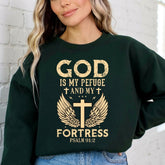 God Is My Refuge | Faith & Fortress Sweatshirt - Luckets.com