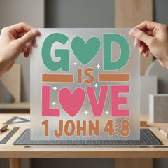God Love John Retro Christian Faith Ready to Press DTF Transfer for Dtf