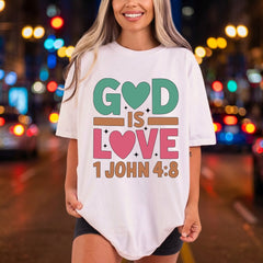 God Love John Retro Christian Faith Ready to Press DTF Transfer for Dtf
