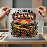 God Made Farmer Sunset Faith Usa Ready to Press DTF Transfer for Dtf