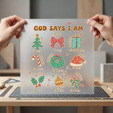 God Says Christmas Christian Christian Faith Ready to Press DTF Transfer for Dtf