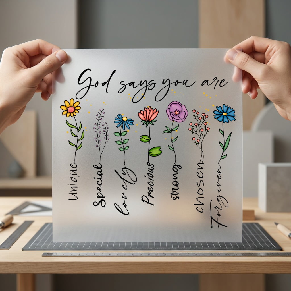 God Says You Flowers Christian Faith Ready to Press DTF Transfer for Dtf