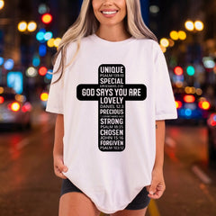 God Says You Lovely Christian Faith Ready to Press DTF Transfer for Dtf