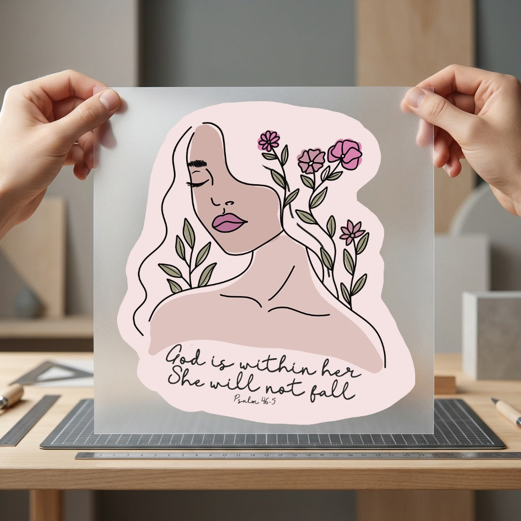 God Within Her Boho Faith Bible Ready to Press DTF Transfer for Dtf