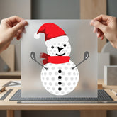 Golf Ball Snowman Christmas Christmas Winter Ready to Press DTF Transfer for Dtf