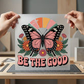 Good Butterfly Retro Floral Retro Boho Ready to Press DTF Transfer for Dtf