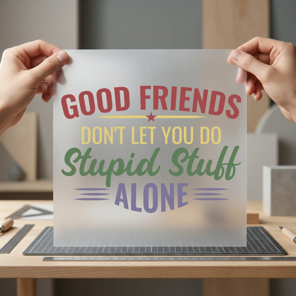 Good Friends Don Let Funny Sarcastic Ready to Press DTF Transfer for Dtf