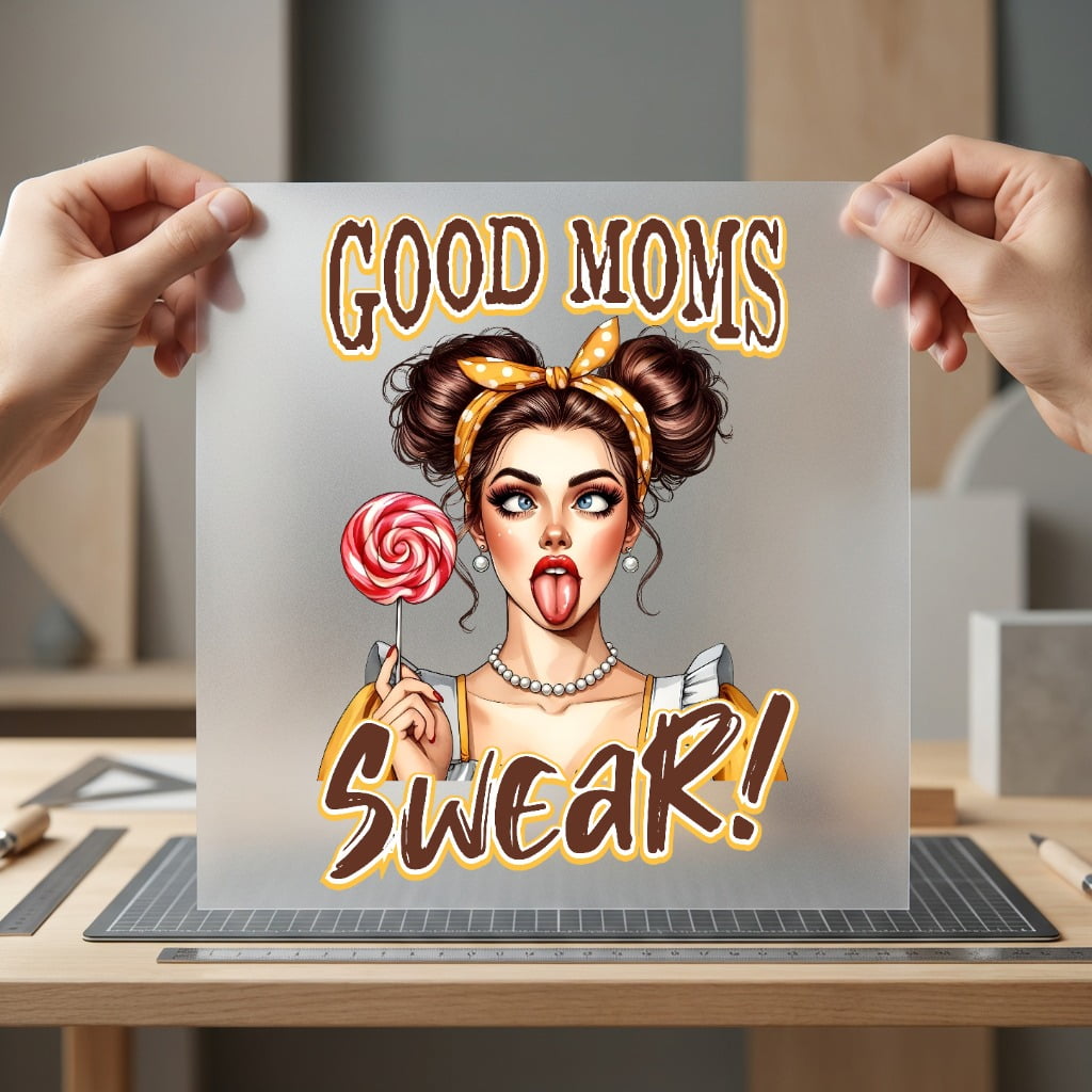 Good Moms Swear Retro Mom Funny Ready to Press DTF Transfer for Dtf