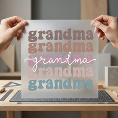 Grandma Retro Stack Boho Grandma Retro Ready to Press DTF Transfer for Dtf