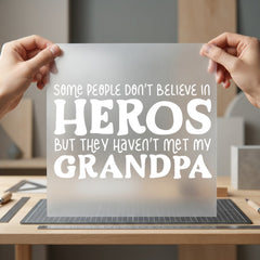 Grandpa Heroes Quote Retro Dad Grandpa Ready to Press DTF Transfer for Dtf