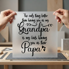 Grandpa Papa Love Family Papa Grandpa Ready to Press DTF Transfer for Dtf
