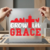 Grow Grace Christian Diy Christian Faith Ready to Press DTF Transfer for Dtf