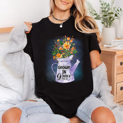 Grown Grace Floral Inspirational Christian Faith Ready to Press DTF Transfer for Dtf