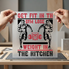 Gym Motivation Bulldog Fitness Funny Sarcastic Ready to Press DTF Transfer for Dtf