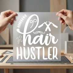 Hair Hustler Barbershop Style Aesthetic Ready to Press DTF Transfer for Dtf