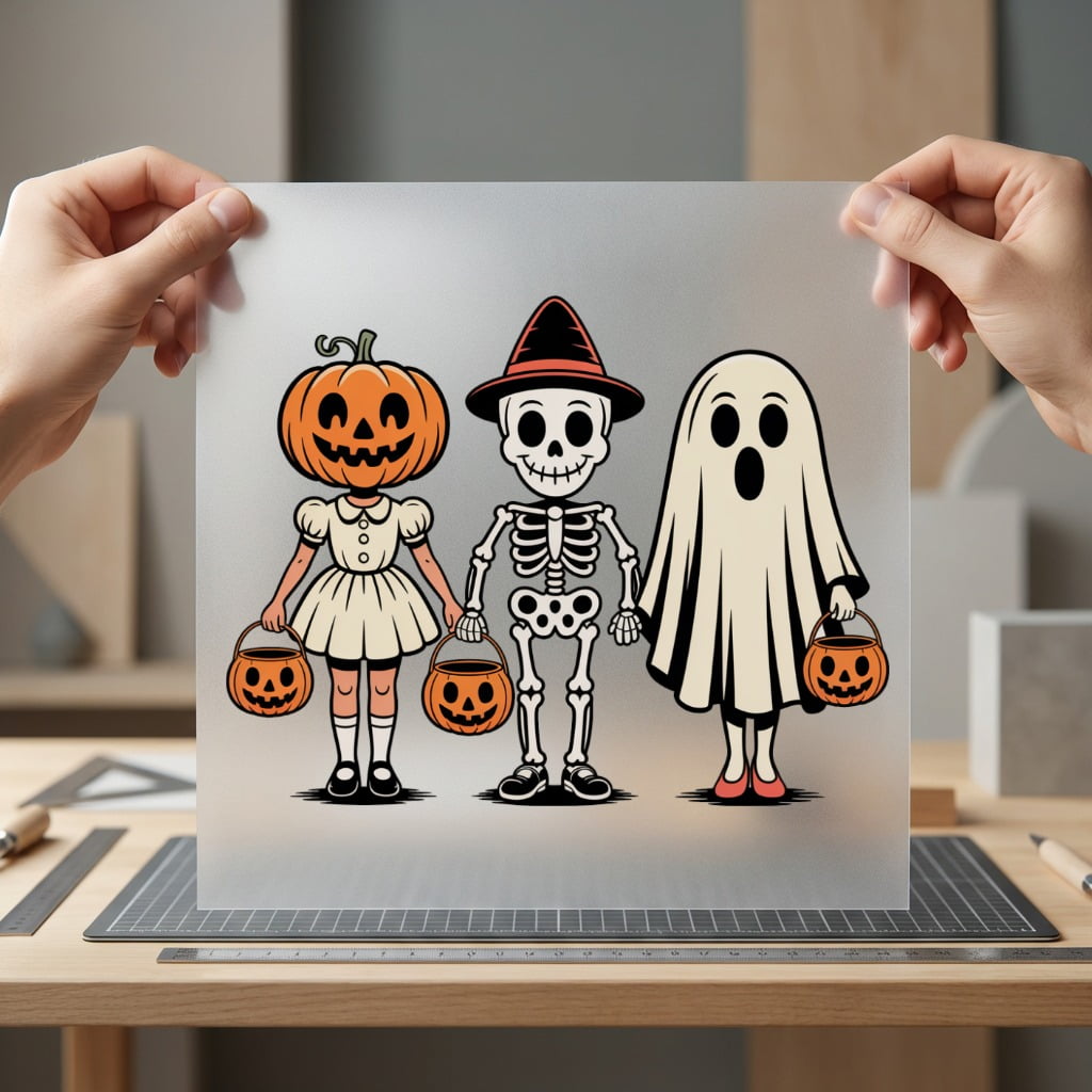 Halloween Trick-or-treat Trio Spooky Halloween Funny Ready to Press DTF Transfer for Dtf