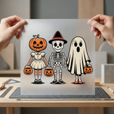 Halloween Trick-or-treat Trio Spooky Halloween Funny Ready to Press DTF Transfer for Dtf