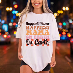 Happiest Mama Earth Retro Mom Mama Ready to Press DTF Transfer for Dtf