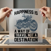 Happiness Way Travel Motorcycle Vintage Retro Ready to Press DTF Transfer for Dtf