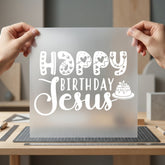 Happy Birthday Jesus Cake Christian Faith Ready to Press DTF Transfer for Dtf